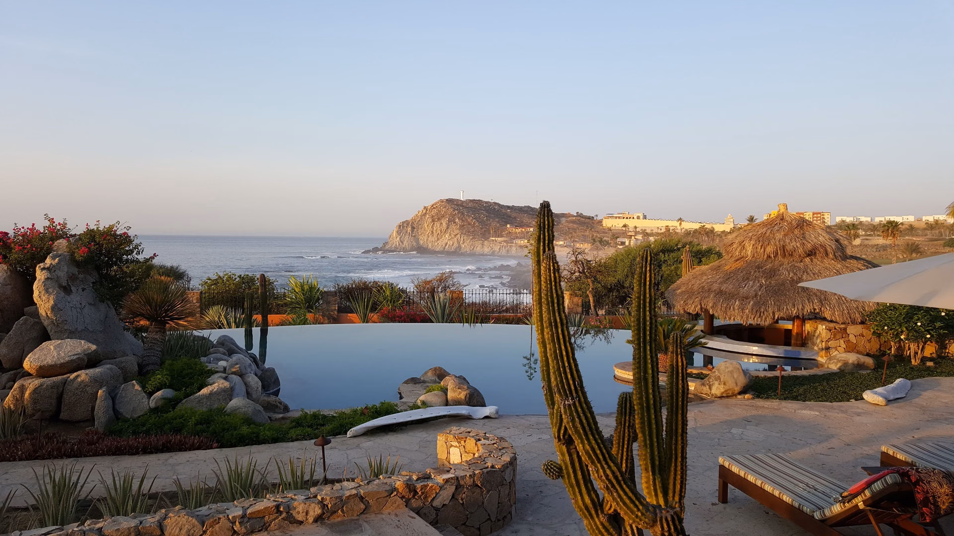Ocean view at dawn along the Pacific coastline, Pedregal amenities, Cabo San Lucas