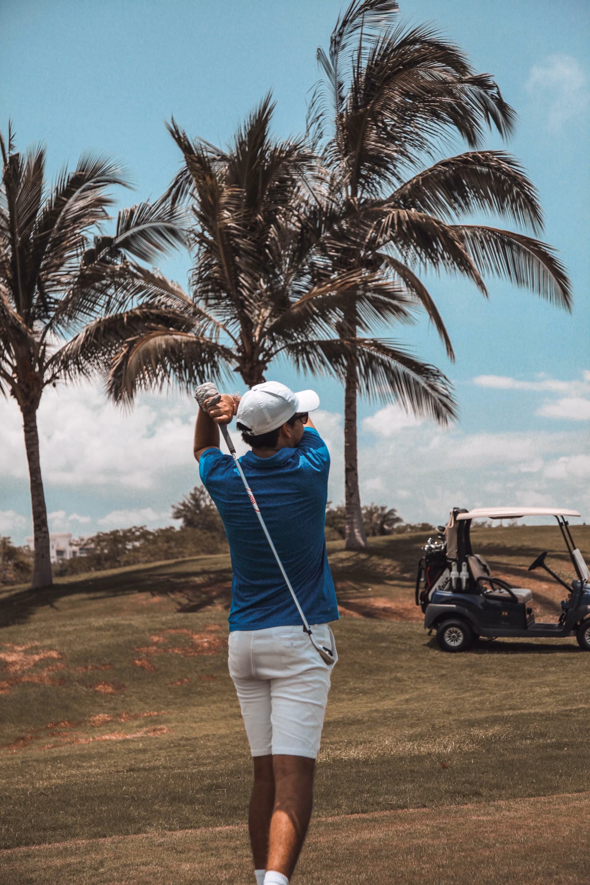 Golfer on the fairway at Rancho San Lucas, Rancho San Lucas lifestyle, Cabo San Lucas, Los Cabos